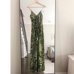 Ganni tiger print silk dress. Never worn.